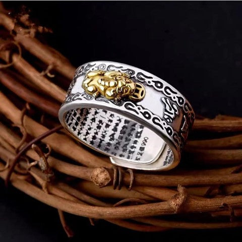 Feng Shui Pixiu Mantra Ring