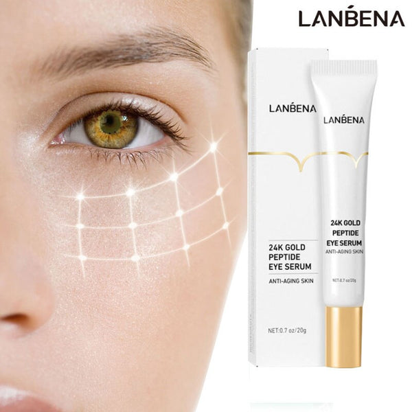 LANBENA 24K Gold Peptide ye Serum for removal of wrinkles around eyes