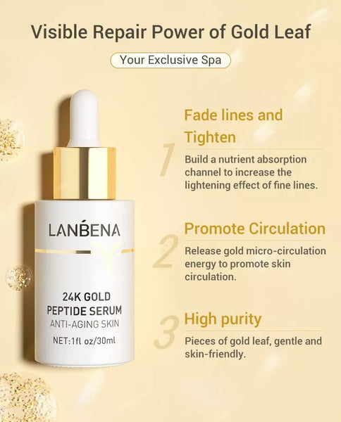 LANBENA 24K Gold Peptide Anti-Aging Serum