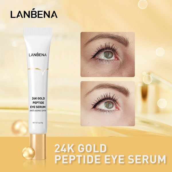 LANBENA 24K Gold Peptide ye Serum for removal of wrinkles around eyes