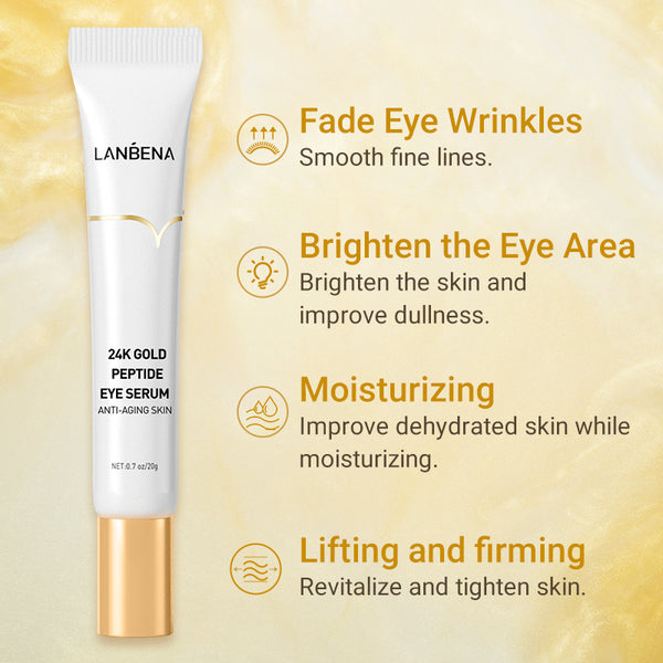 LANBENA 24K Gold Peptide ye Serum for removal of wrinkles around eyes