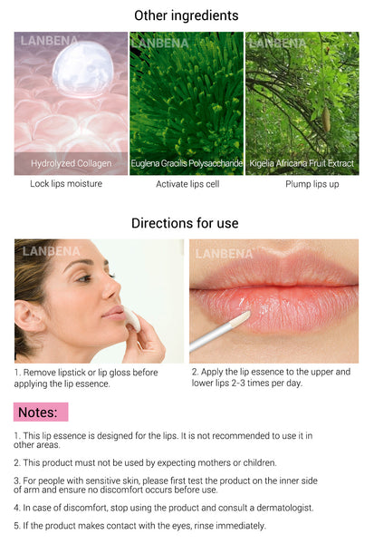 LANBENA Sexy Doodle Lips Serum - Moisturizing, Plumping, Reduce Fine Lines, Repair Necrotic Skin