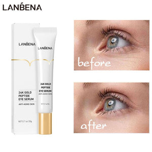 LANBENA 24K Gold Peptide ye Serum for removal of wrinkles around eyes